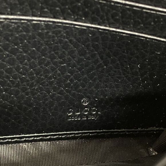 Gucci Long Wallet Ggmarmont GG Supreme 456116 PVC Leather Beige Black Gold - Picture 4 of 6